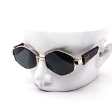 12 Pack: Metal Hexagon Chunk Temple Wholesale Sunglasses