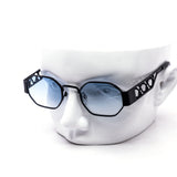 12 Pack: Metal heX Rope Oval Luxe Wholesale Sunglasses