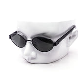 12 Pack: Minimal Oval Metal Chunk Wholesale Sunglasses