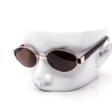 12 Pack: Minimal Oval Metal Chunk Wholesale Sunglasses