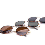 12 Pack: Retro Tortoise Round Metal Wholesale Sunglasses