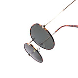 12 Pack: Retro Tortoise Round Metal Wholesale Sunglasses