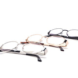 12 Pack: Minimal Oval Metal Blue Light Filtering Wholesale Eyeglasses