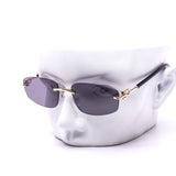 12 Pack: Cuff Link Rimless Rectangle Wholesale Sunglasses