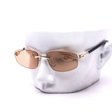 12 Pack: Cuff Link Rimless Rectangle Wholesale Sunglasses