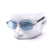12 Pack: Cuff Link Rimless Rectangle Wholesale Sunglasses