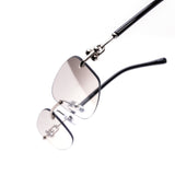 12 Pack: Cuff Link Rimless Rectangle Wholesale Sunglasses