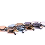 12 Pack: Cuff Link Rimless Rectangle Wholesale Sunglasses