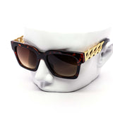 12 Pack: Minimalist Chunky Cuban Chain Wholesale Sunglasses