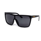 12 Pack: KUSH Oversized All-Matte-Black Assorted Logo Wholesale Sunglasses