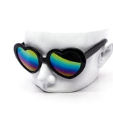 12 Pack: Rainbow Mirror Bubble Heart Wholesale Sunglasses