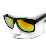 12 Pack: Kush All-black Burnt Mirror Rider Wholesale Sunglasses