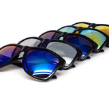 12 Pack: Kush All-black Burnt Mirror Rider Wholesale Sunglasses