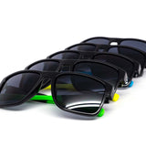 12 Pack: Kush Square Colorful Temple Tipped Wholesale Sunglasses with Pouch