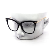 12 Pack: All Black Gold Cat Eye Clear Wholesale Eyeglasses