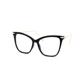 12 Pack: All Black Gold Cat Eye Clear Wholesale Eyeglasses