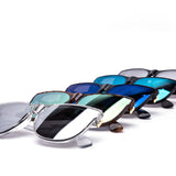 12 Pack: Minimalist Gold Accent Color Mirror Wholesale Sunglasses