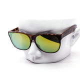 12 Pack: Minimalist Gold Accent Color Mirror Wholesale Sunglasses