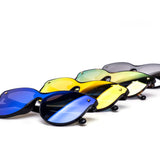 12 Pack: Round Oversized Triangle Accent Mirror Wholesale Sunglasses