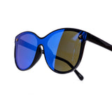 12 Pack: Round Oversized Triangle Accent Mirror Wholesale Sunglasses