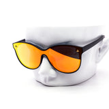 12 Pack: Round Oversized Triangle Accent Mirror Wholesale Sunglasses