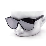 12 Pack: Round Oversized Triangle Accent Mirror Wholesale Sunglasses