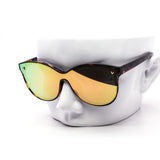 12 Pack: Round Oversized Triangle Accent Mirror Wholesale Sunglasses