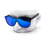 12 Pack: Round Oversized Triangle Accent Mirror Wholesale Sunglasses