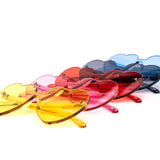 12 Pack: Heart Polycarbonate Full Color Wholesale Sunglasses