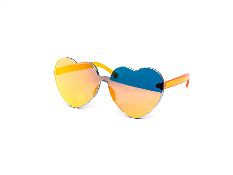 12 Pack: Solo Heart Assorted Color Mirror Wholesale Sunglasses