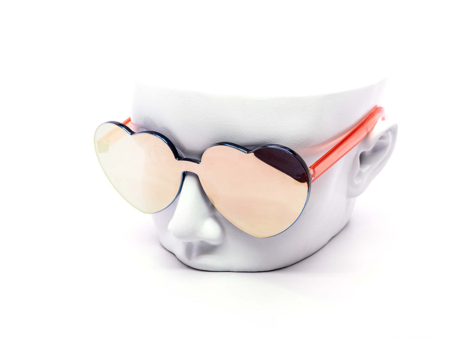 12 Pack: Solo Heart Assorted Color Mirror Wholesale Sunglasses
