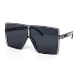 12 Pack:  Oversized Black Kush Square Wholesale Sunglasses