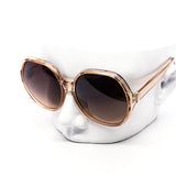 12 Pack: Modern Classy Oversized Round Gold Accent Wholesale Sunglasses