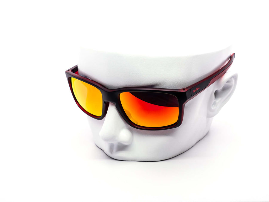 12 Pack: Kush Sports Metallic Logo Straight Temple Wholesale Sunglasses