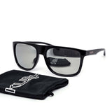 12 Pack: Kush Rebel Laser Etched Logo All Black Mirror Wholesale Sunglasses