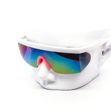 12 Pack: Kush Classy Splatter Sports Shield Burnt Mirror Wholesale Sunglasses