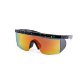 12 Pack: Kush Classy Splatter Sports Shield Burnt Mirror Wholesale Sunglasses