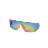 12 Pack: Kush Classy Splatter Sports Shield Burnt Mirror Wholesale Sunglasses