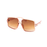 12 Pack: Modern Classy Oversized Trapezoid Gold Accent Wholesale Sunglasses