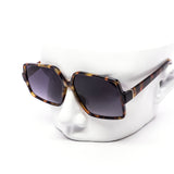 12 Pack: Modern Classy Oversized Trapezoid Gold Accent Wholesale Sunglasses