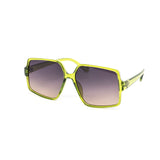 12 Pack: Modern Classy Oversized Trapezoid Gold Accent Wholesale Sunglasses