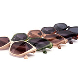 12 Pack: Modern Classy Thin Bezel Flat Lens Cat Eye Sunglasses