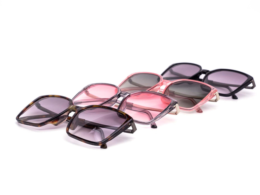 12 Pack: New Age Minimalist Square Assorted Wholesale Sunglasses