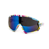 12 Pack: Full Frame Sports Toon Camo Burnt Mirror Wholesale Sunglasses