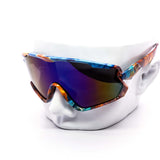 12 Pack: Full Frame Sports Toon Camo Burnt Mirror Wholesale Sunglasses