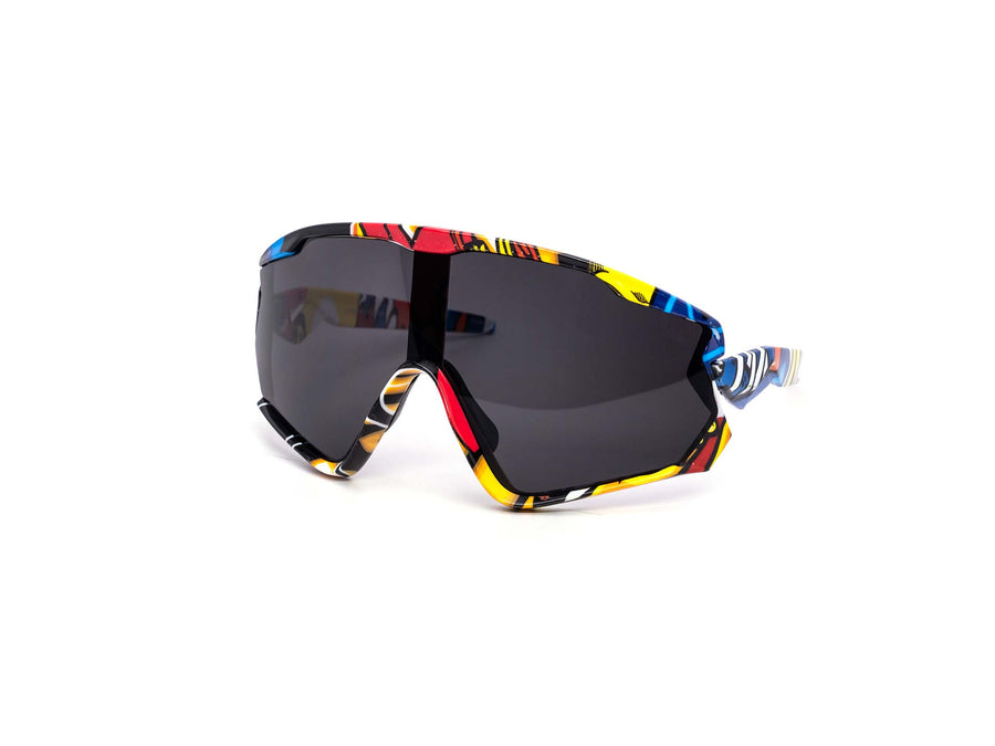 12 Pack: Full Frame Sports Toon Camo Burnt Mirror Wholesale Sunglasses