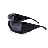 12 Pack: Oversized Raven Full Wrap Wholesale Fashion Sunglasses