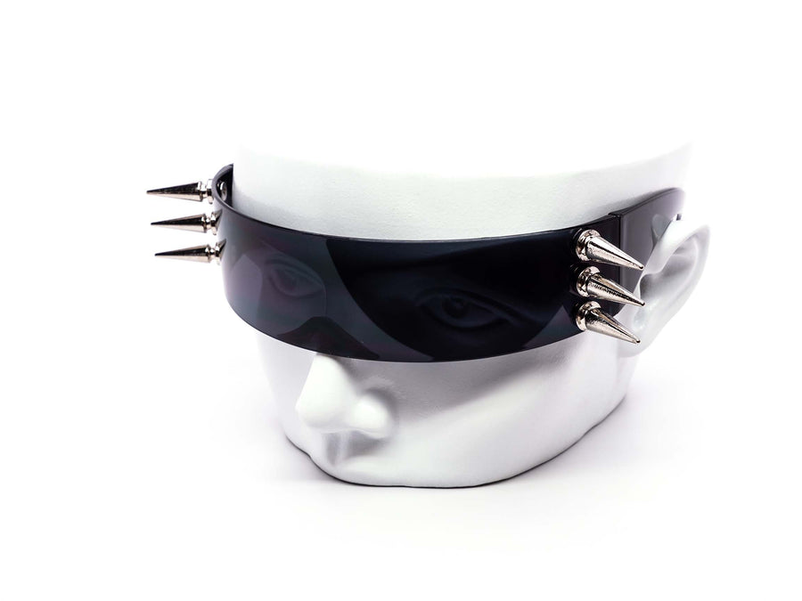 12 Pack: Cyberpunk Spiked Visor Wholesale Sunglasses