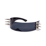 12 Pack: Cyberpunk Spiked Visor Wholesale Sunglasses