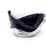 12 Pack: Oversized Face Contour Shield Black Mirror Wholesale Sunglasses